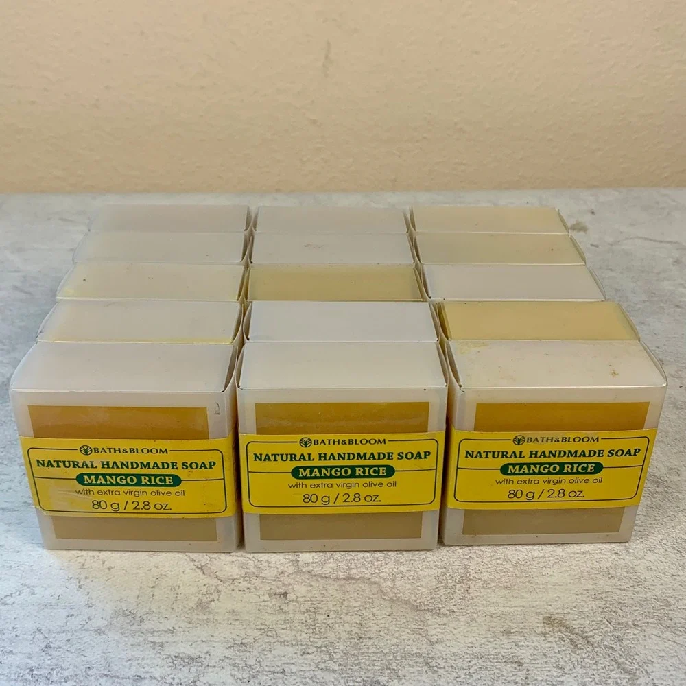 Bath & Bloom Mango Rice Handmade Soap Lot‎ 15 Bars Thailand Pier 1 Discontinued